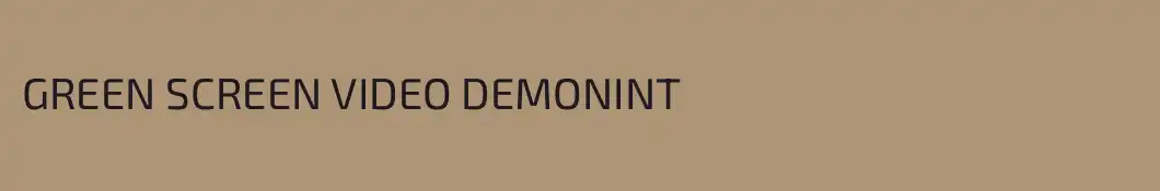 GREEN SCREEN VIDEO DEMONINT 